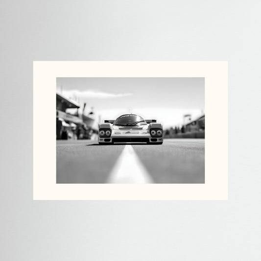 Porsche 962 Group C Black and White Racing Art