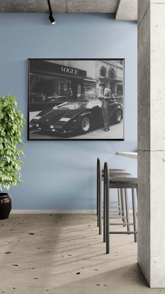 Lamborghini Countach wall art – Cinematic Supercar Canvas Print