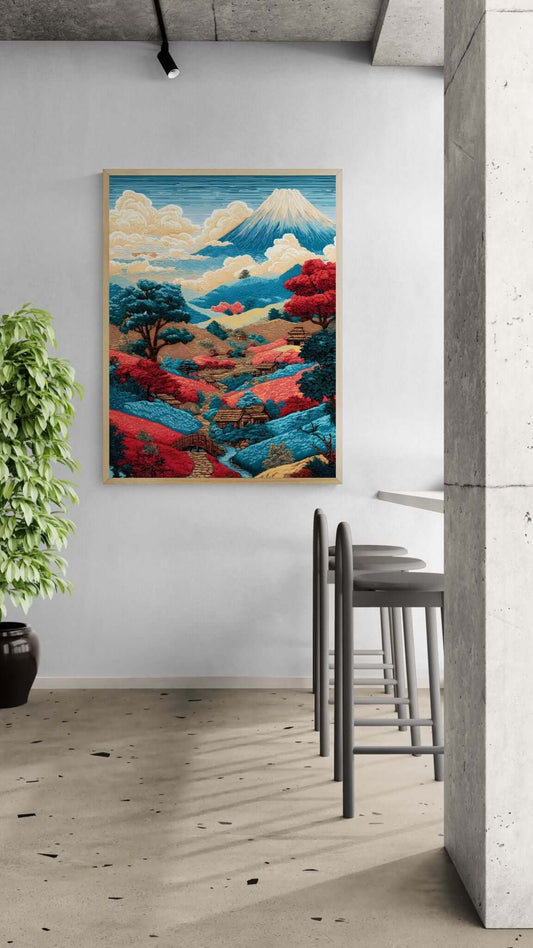 Japanese fine art print Mount Fuji-Autumn Valley of Fuji