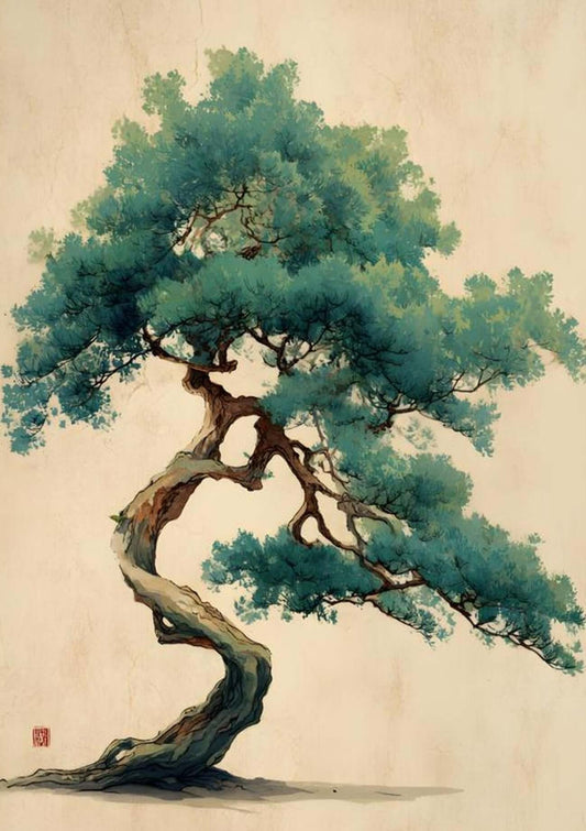 minimalist pine tree art-Enduring Grace