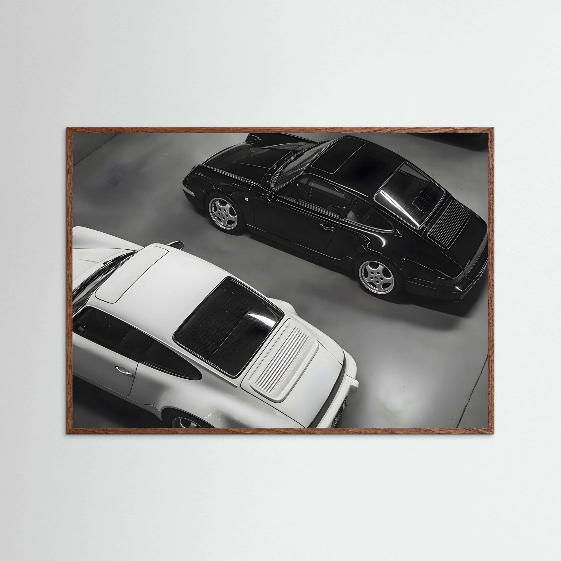Ultimate Garage – Porsche 911 Black and White Automotive Wall Art