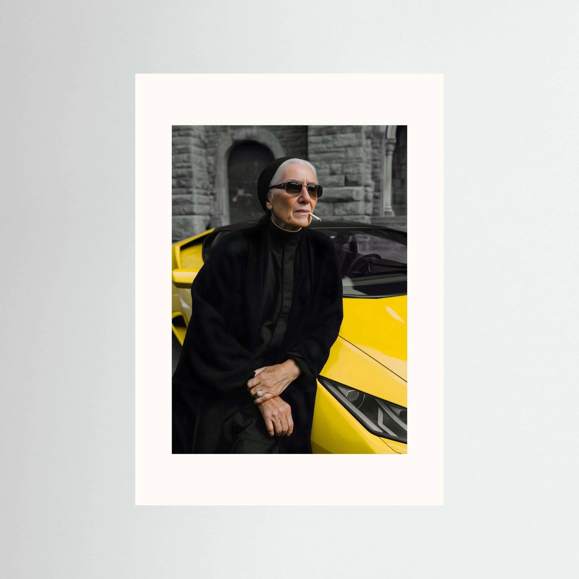 cinematic nun wall art-Rebel Nun Wall Art 