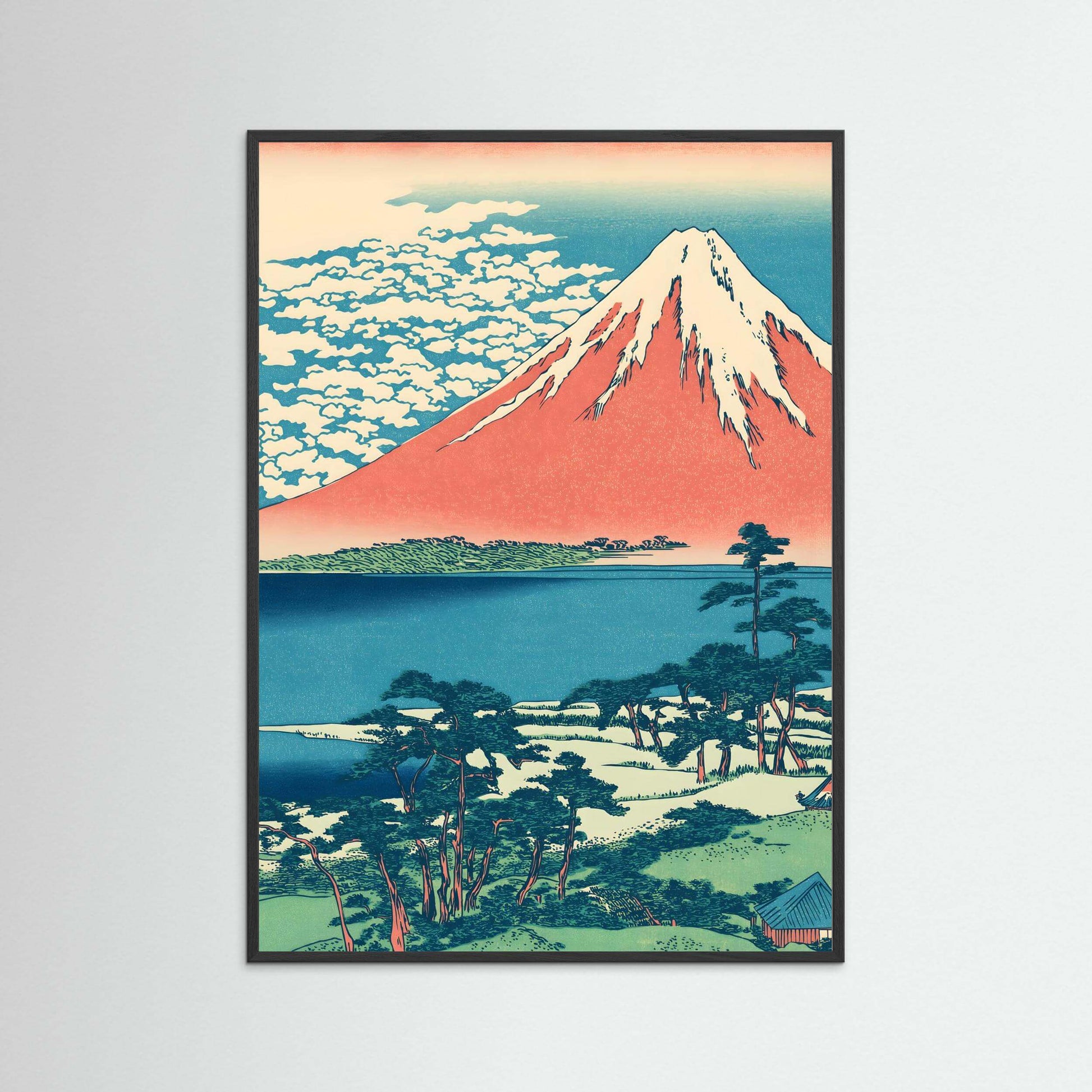 Fuji Over the Blue Bay – Classic Japanese Landscape Canvas Art Print