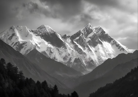 Black and White Mountain Pike Peaks Landscape