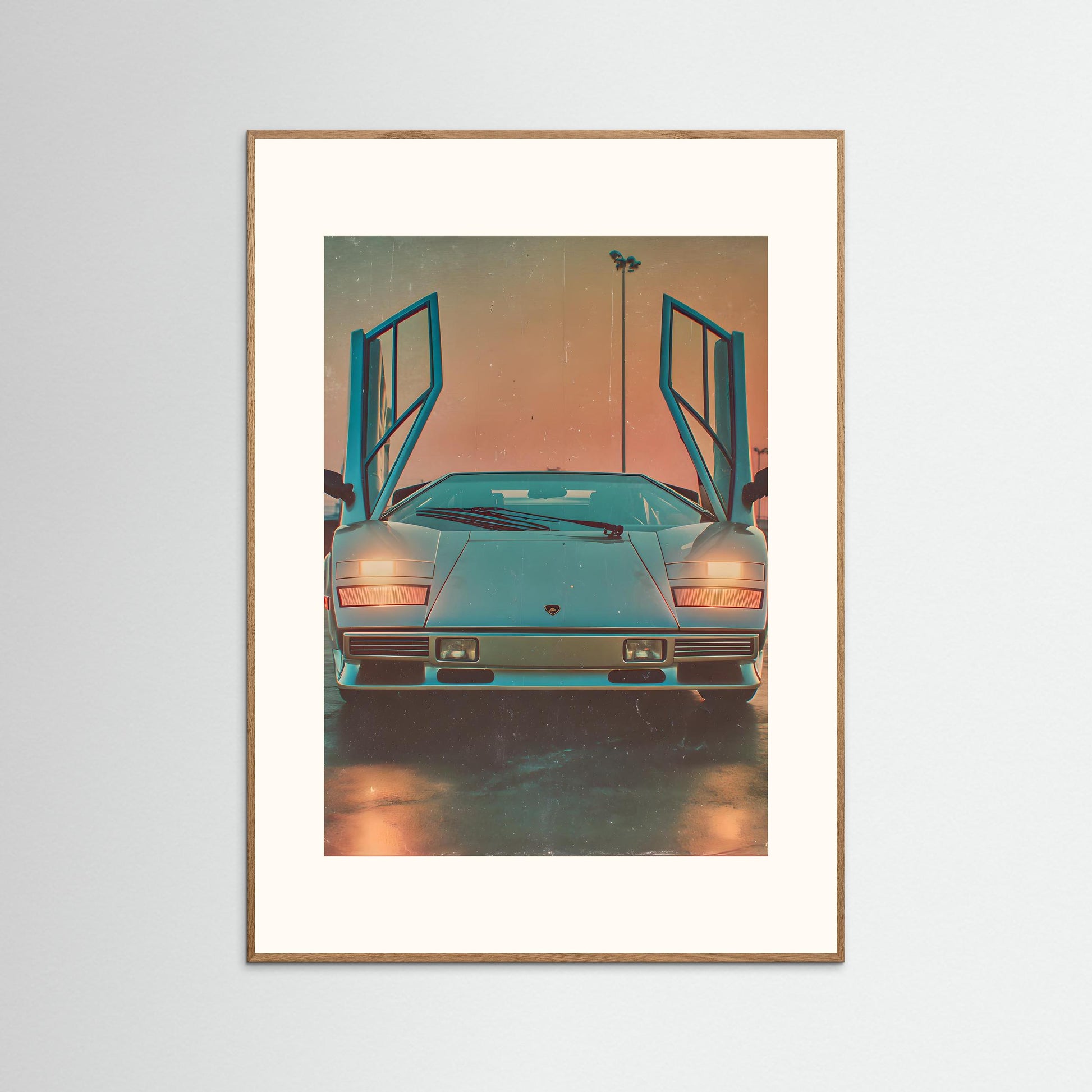 Icon Awakened Wall Art – Retro Supercar Canvas Print with Scissor Doors