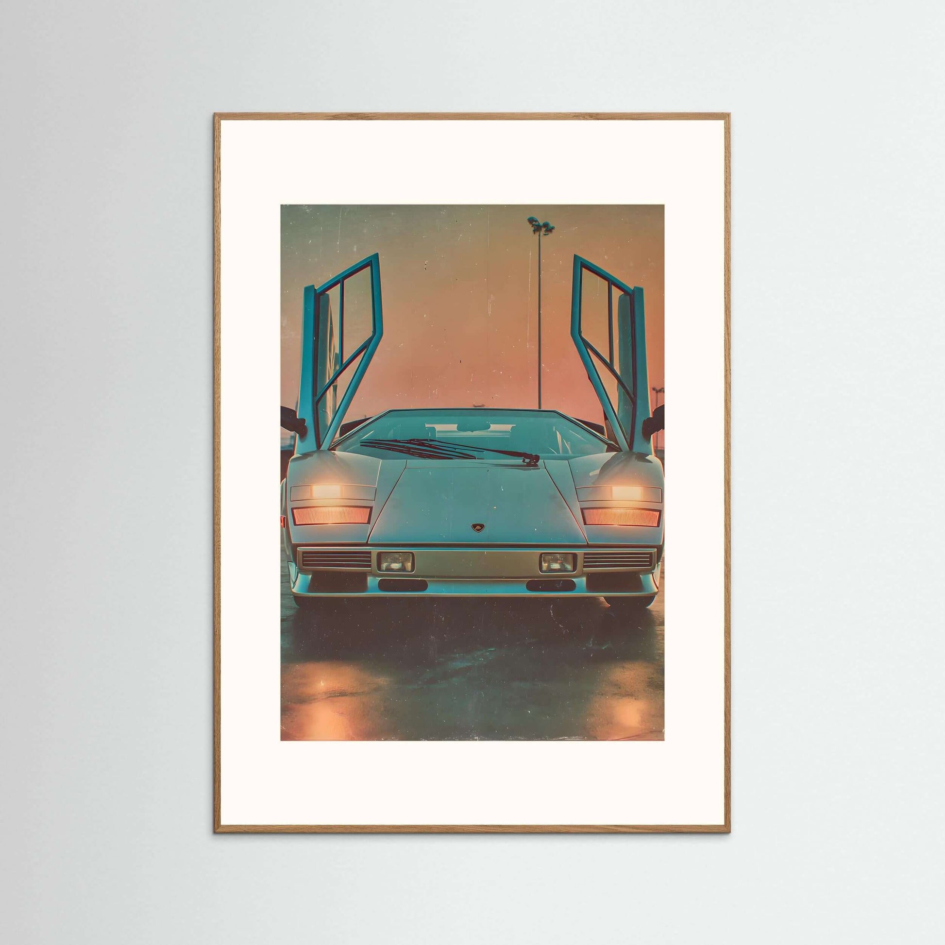 Icon Awakened Wall Art – Retro Supercar Canvas Print with Scissor Doors