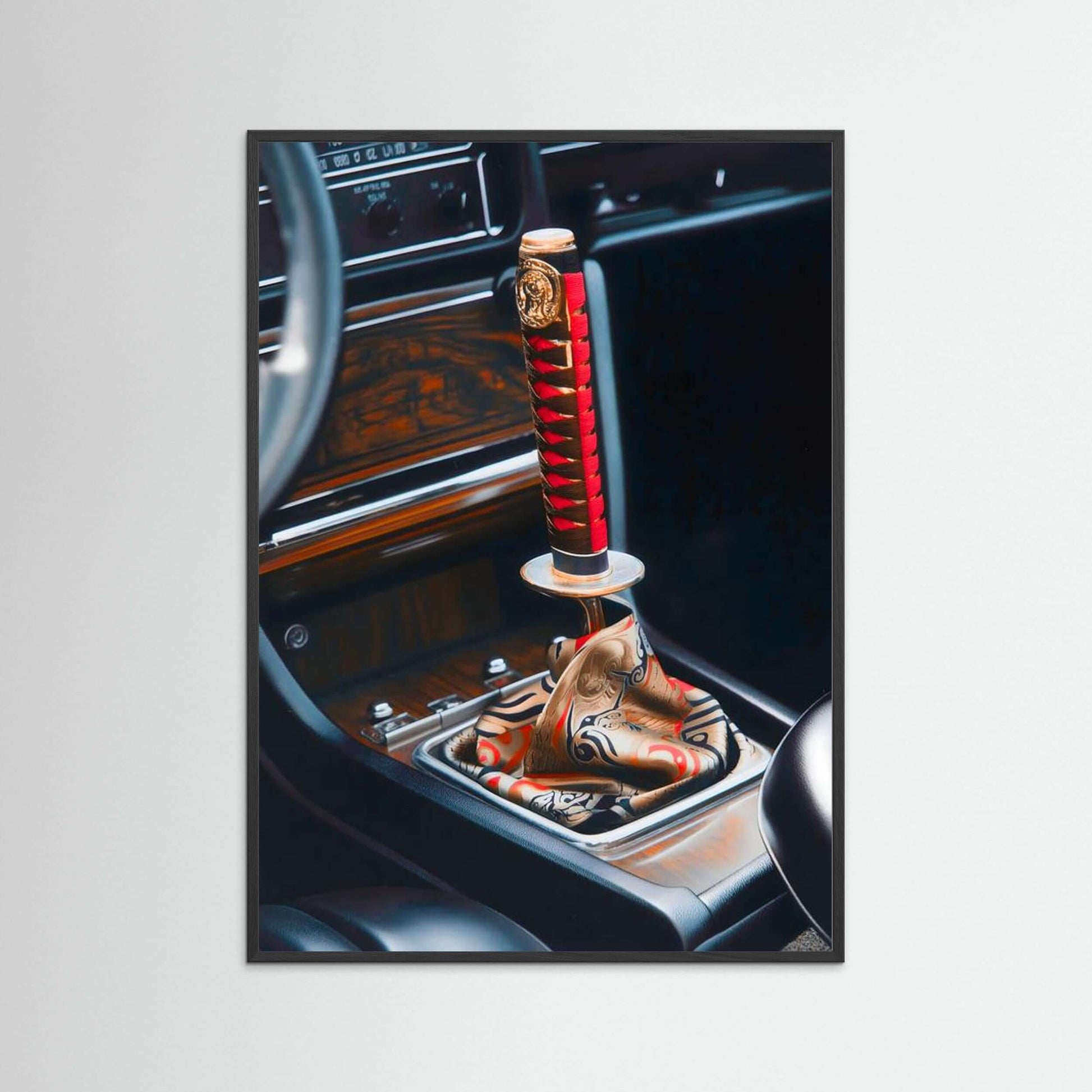 Katana Sword Car Shift Knob JDM Interior Art Print