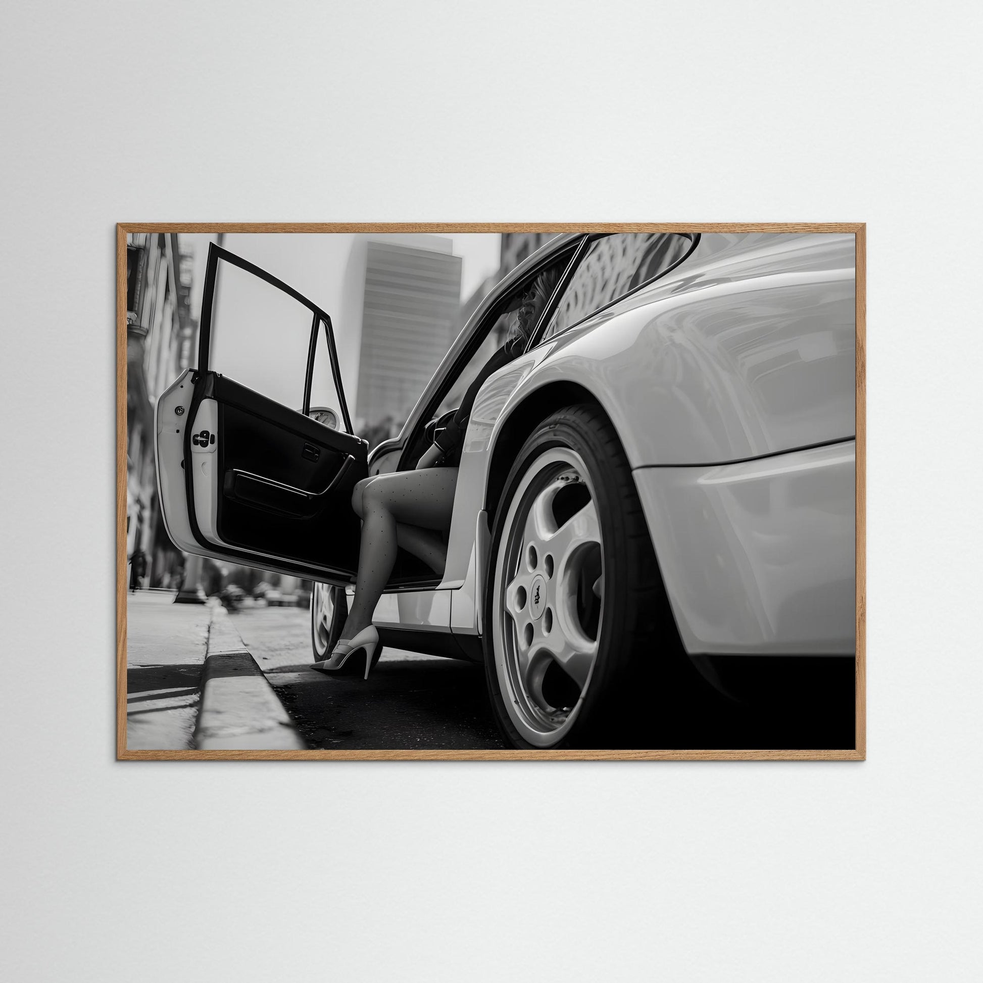 Porsche 964 City Exit – Black and White