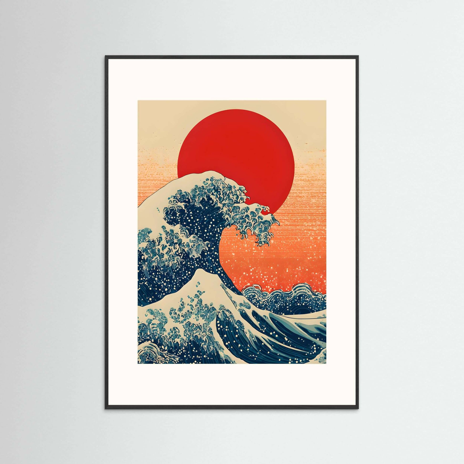 Japanese wave wall art-Ocean Wave Print 