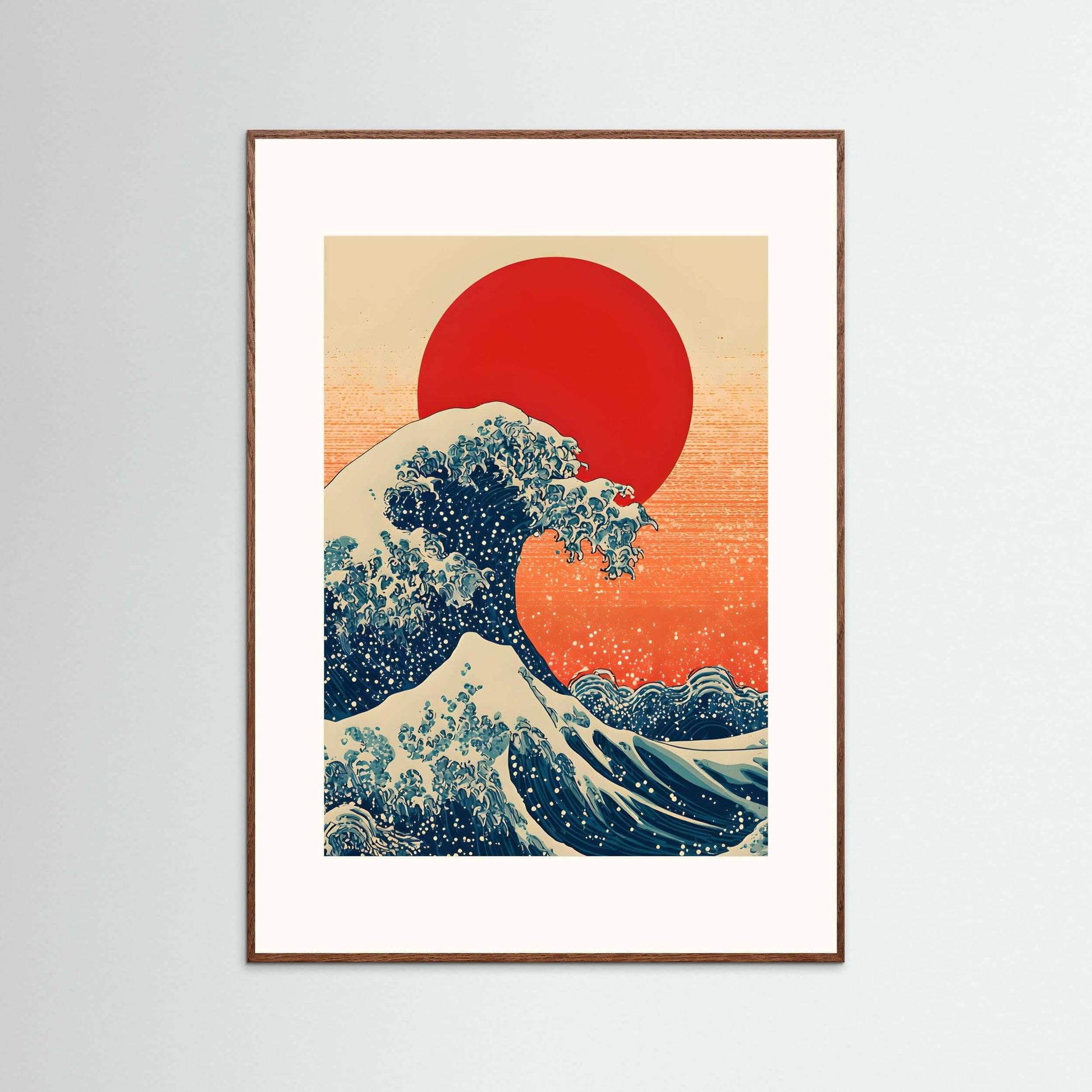 Japanese wave wall art-Ocean Wave Print 