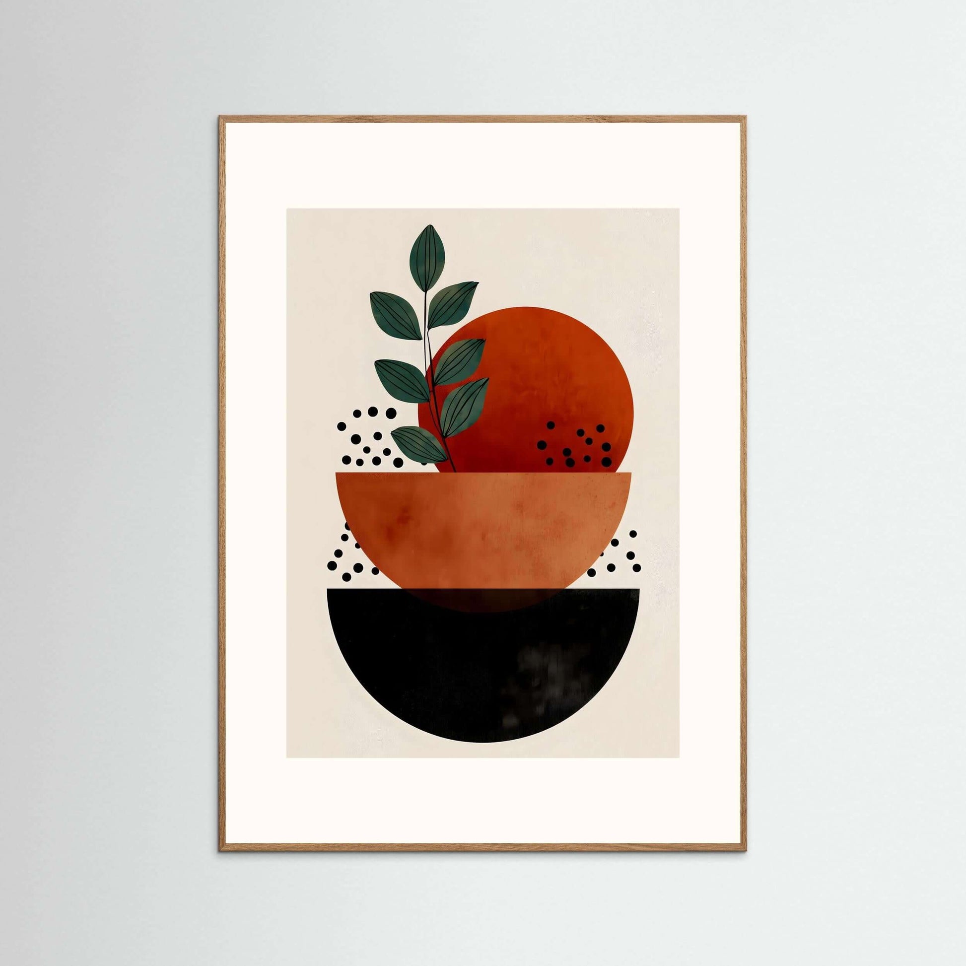  Japandi botanical wall art print-Natural Balance 