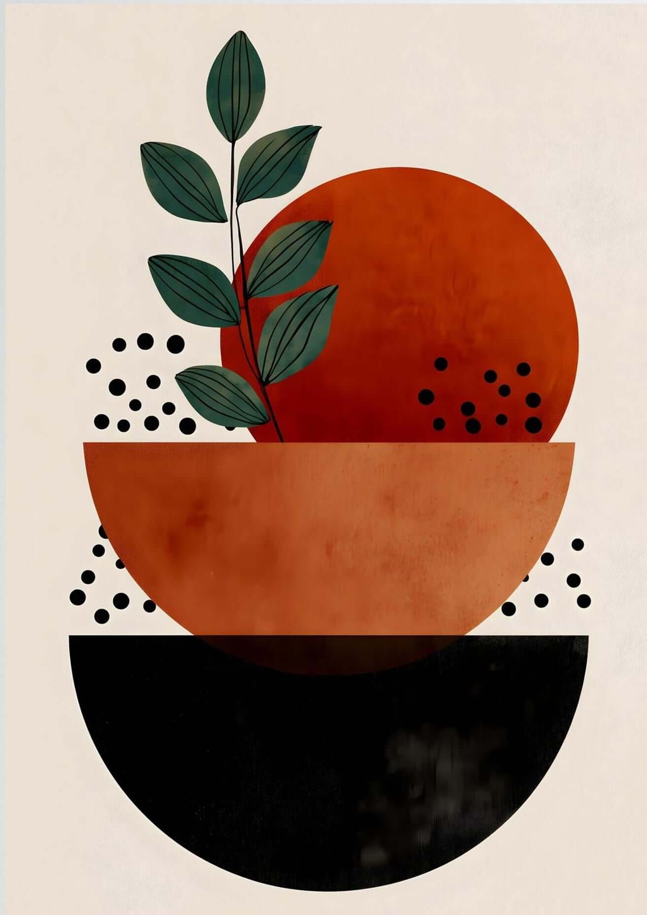  Japandi botanical wall art print-Natural Balance 