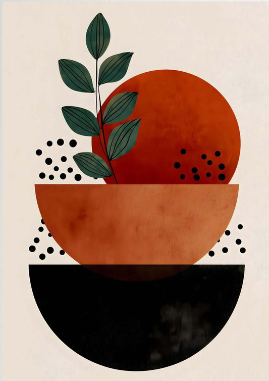  Japandi botanical wall art print-Natural Balance 