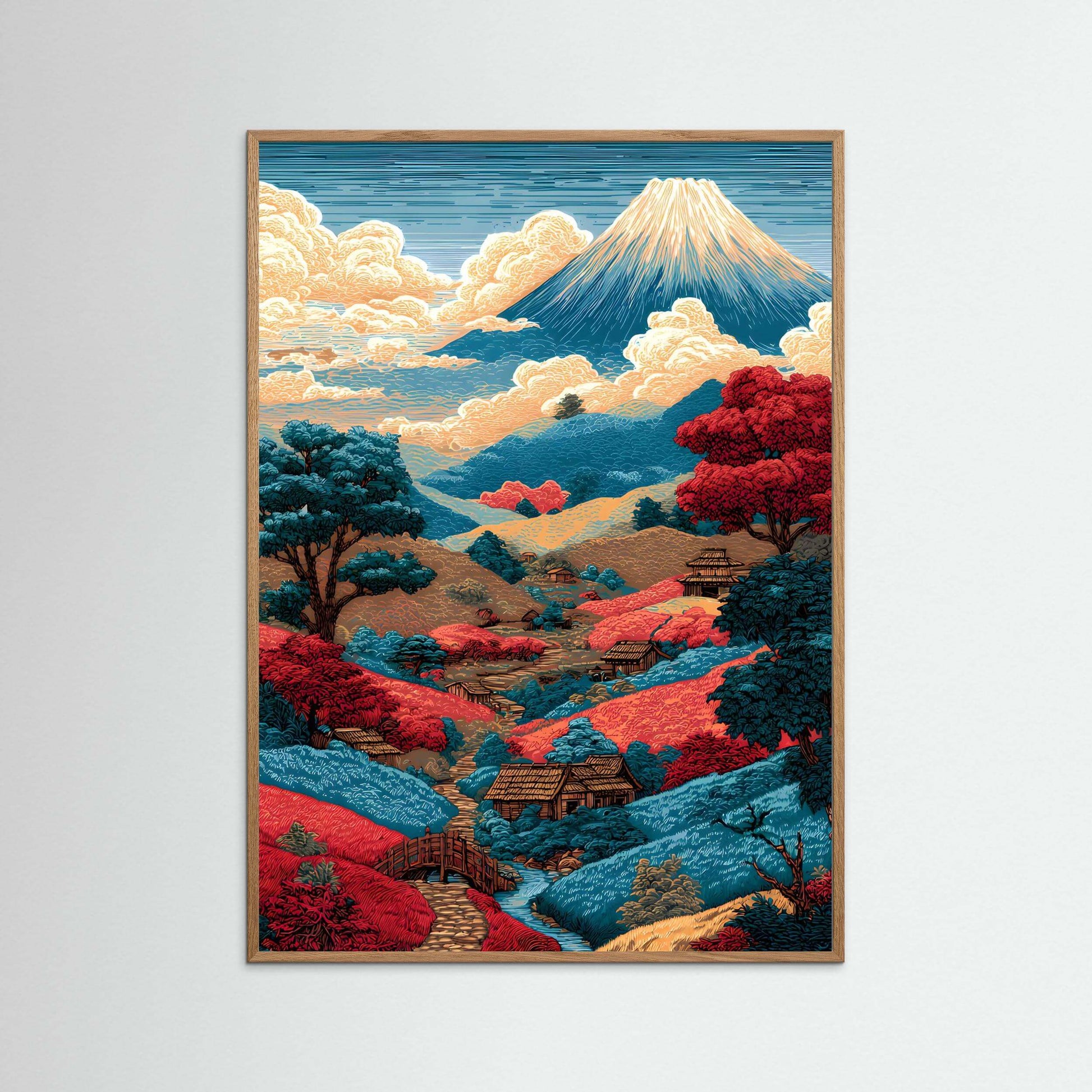 Japanese fine art print Mount Fuji-Autumn Valley of Fuji 