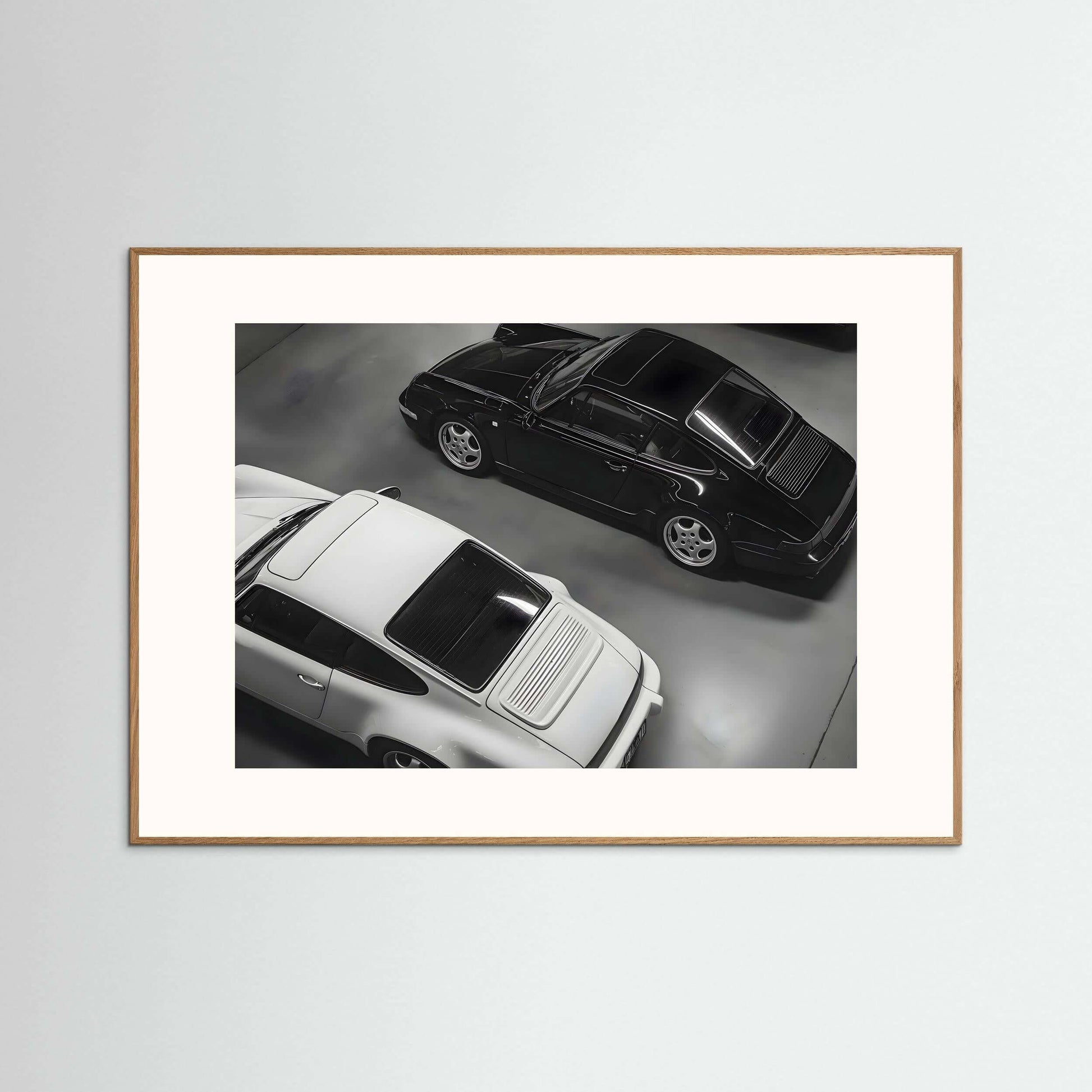 Ultimate Garage – Porsche 911 Black and White Automotive Wall Art