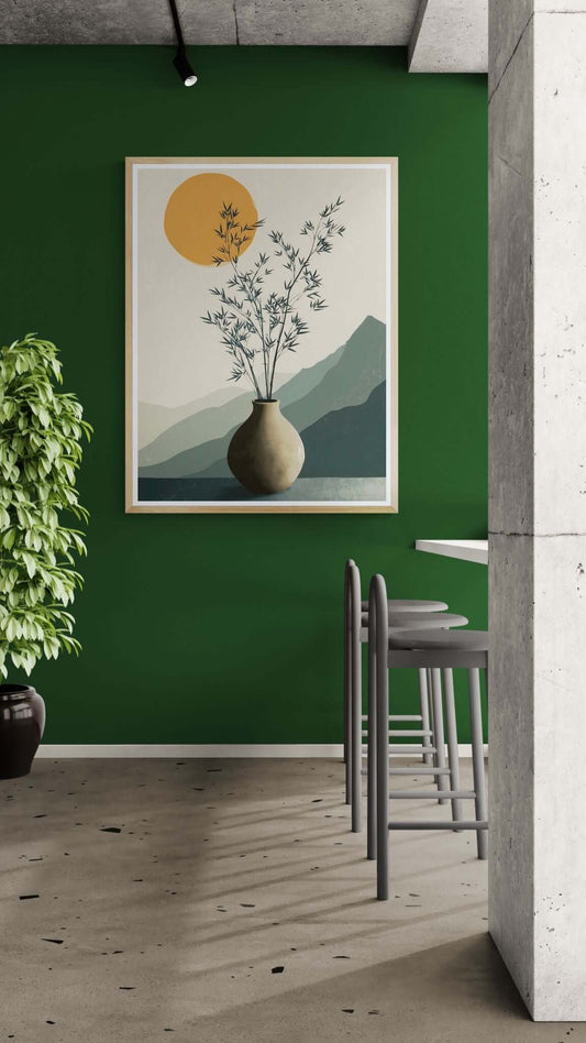 Still Light – Japandi-Inspired Minimalist Botanical Wall Art Print