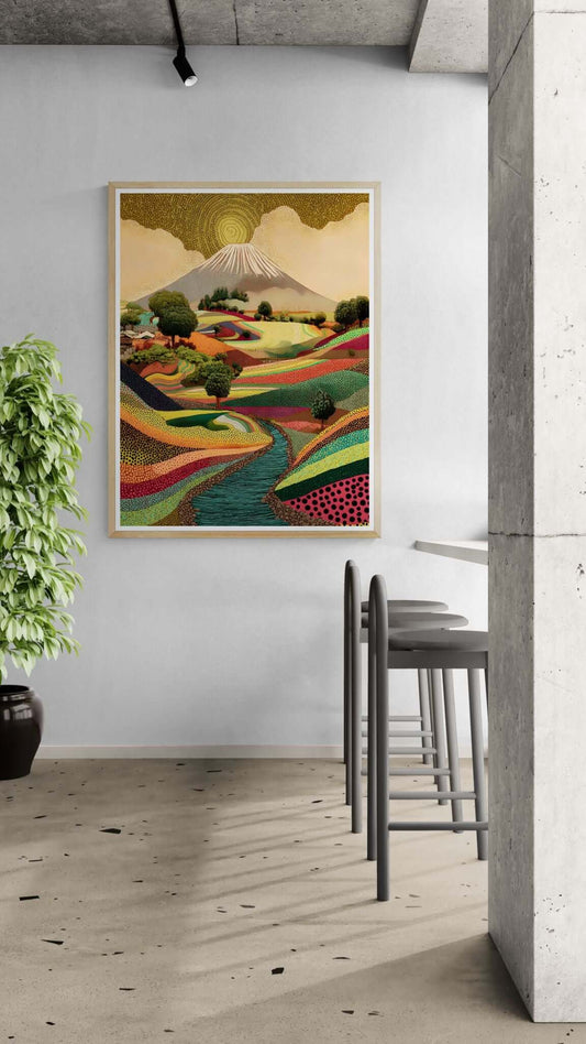 Sacred Valley of Fuji – Minimalist Japanese Landscape Art
