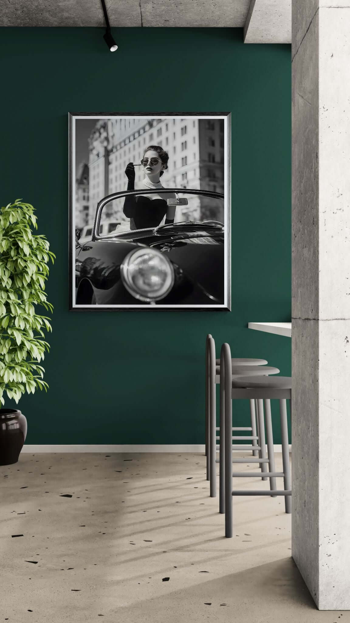 vintage luxury fashion wall art-Vintage Noir Elegance Print 