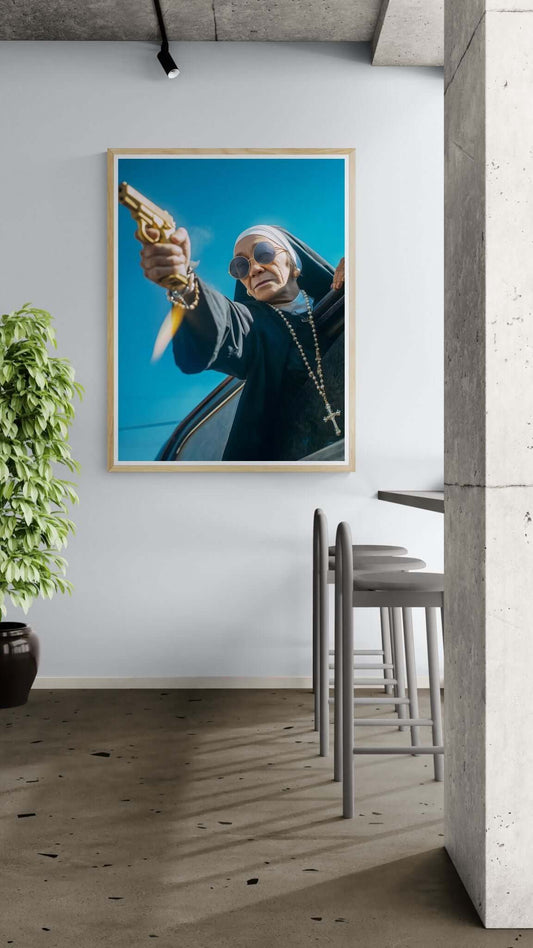 Rebel Faith Wall Art – Cinematic Street Portrait Canvas Print