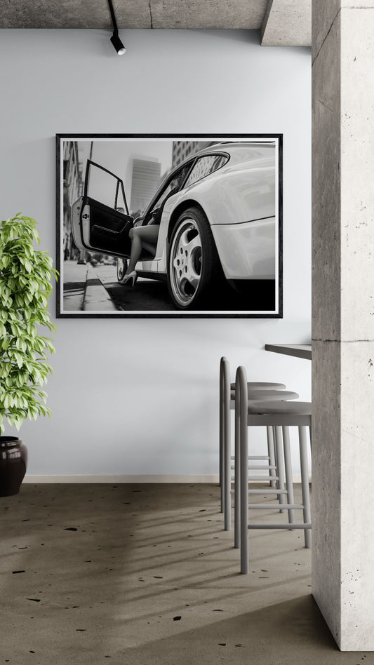 Porsche 964 City Exit – Black and White