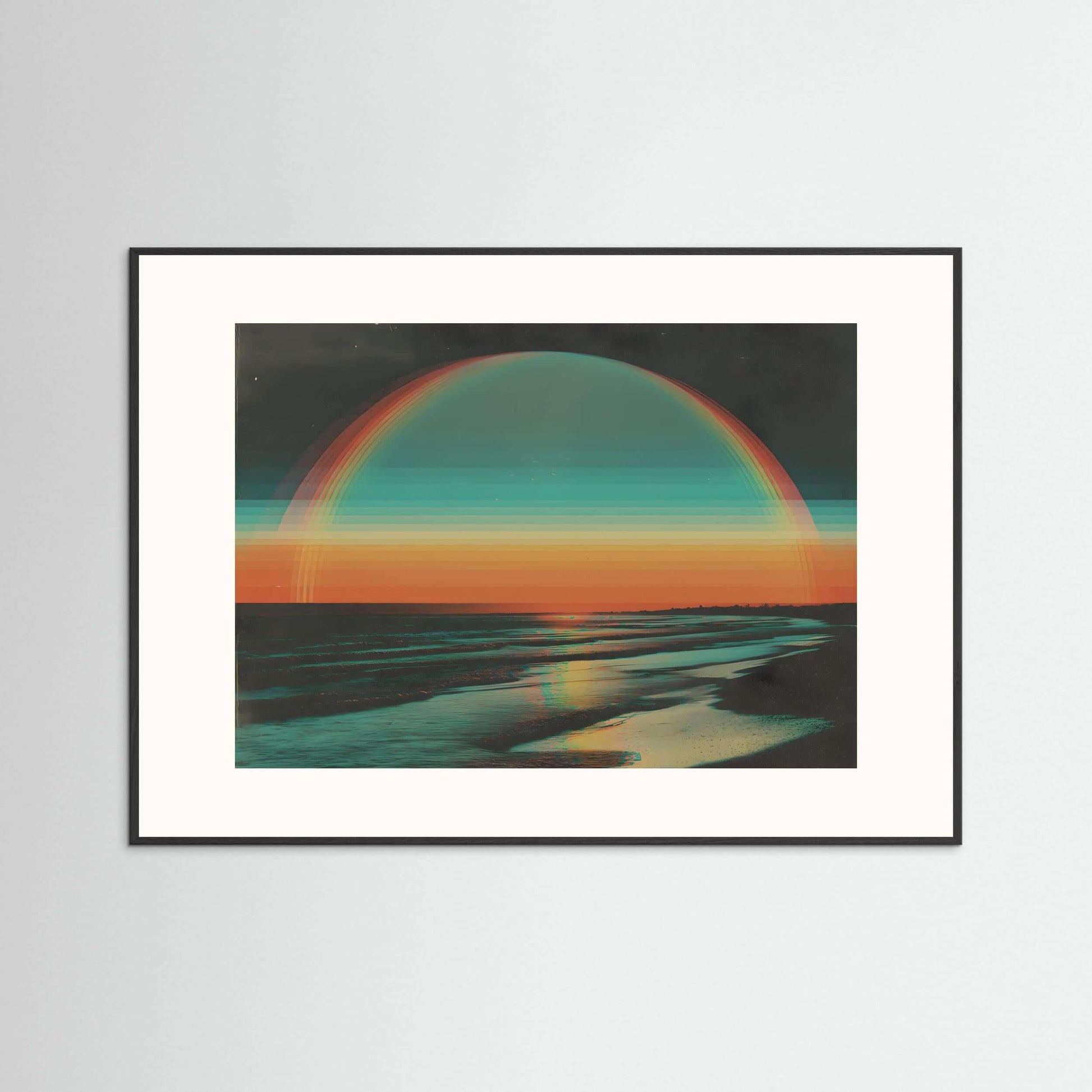 Horizon Echo – Abstracabstract ocean sunset canvas art-Horizon Echo t Sunset Ocean Canvas Art Print