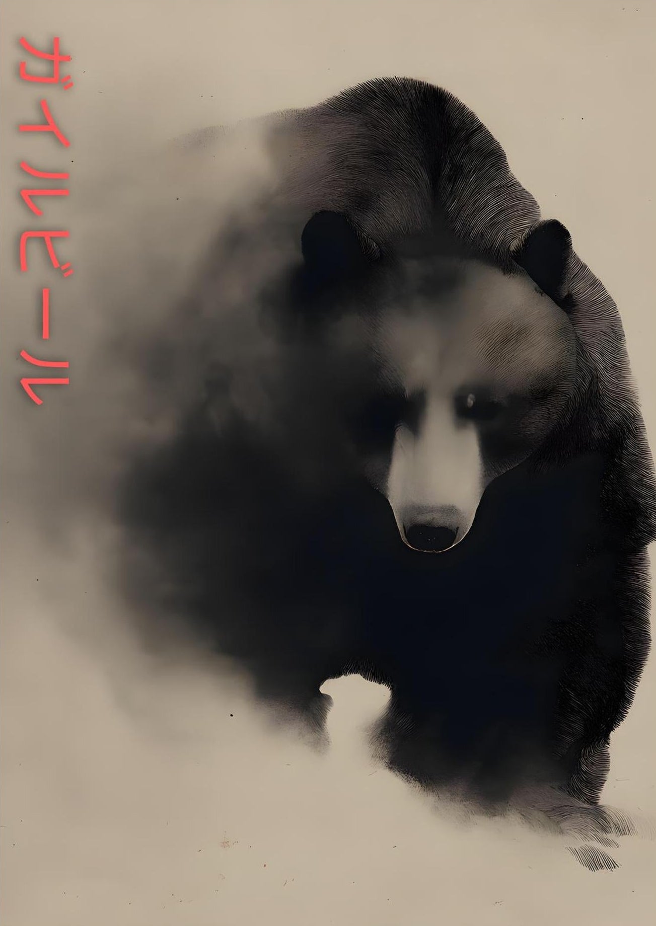 Silent Bear – Minimalist Wildlife Wall Art