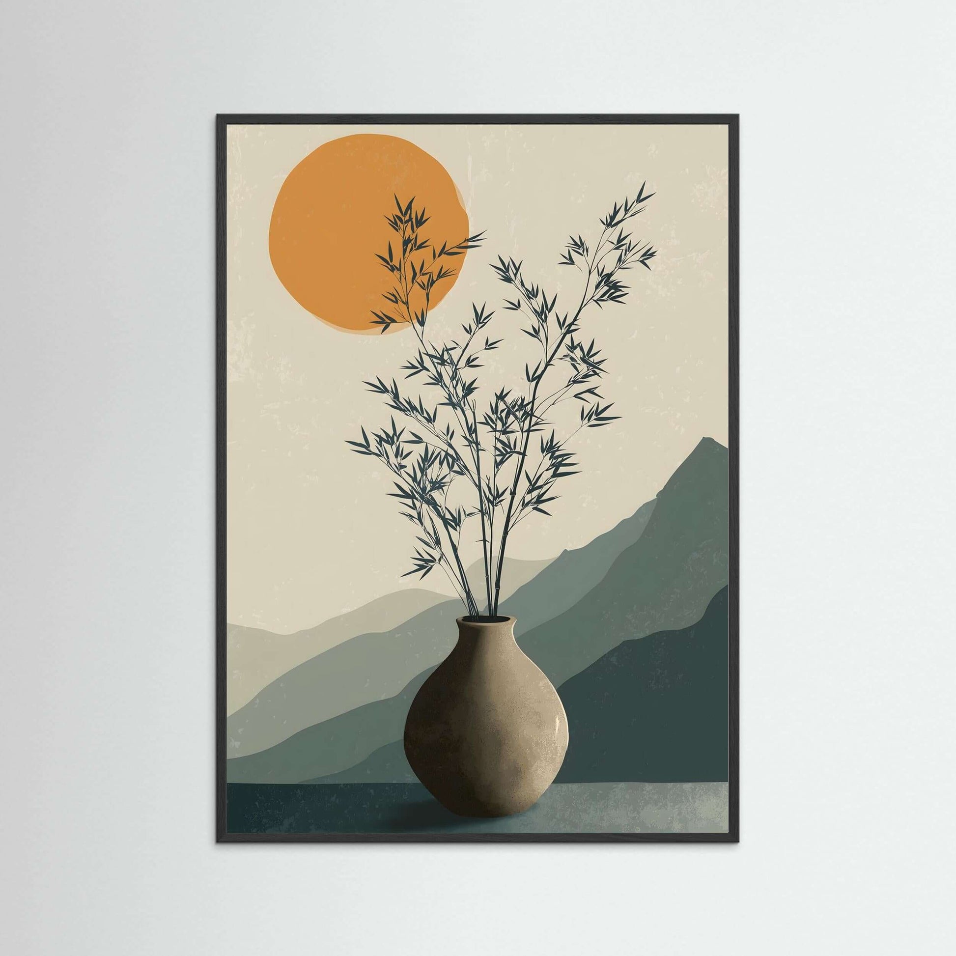 Still Light – Japandi-Inspired Minimalist Botanical Wall Art Print