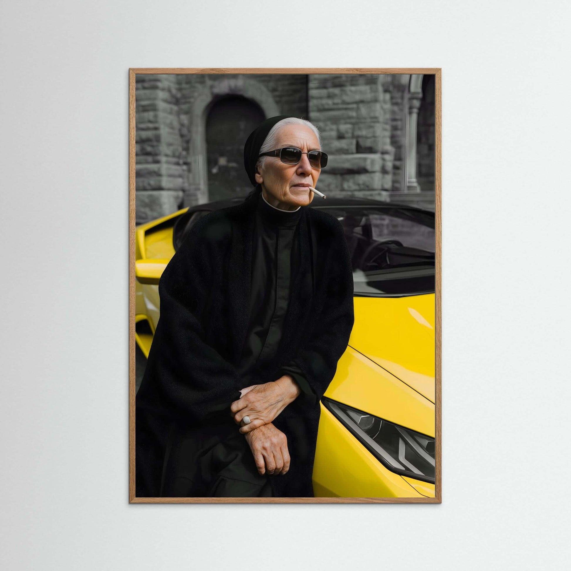 cinematic nun wall art-Rebel Nun Wall Art 