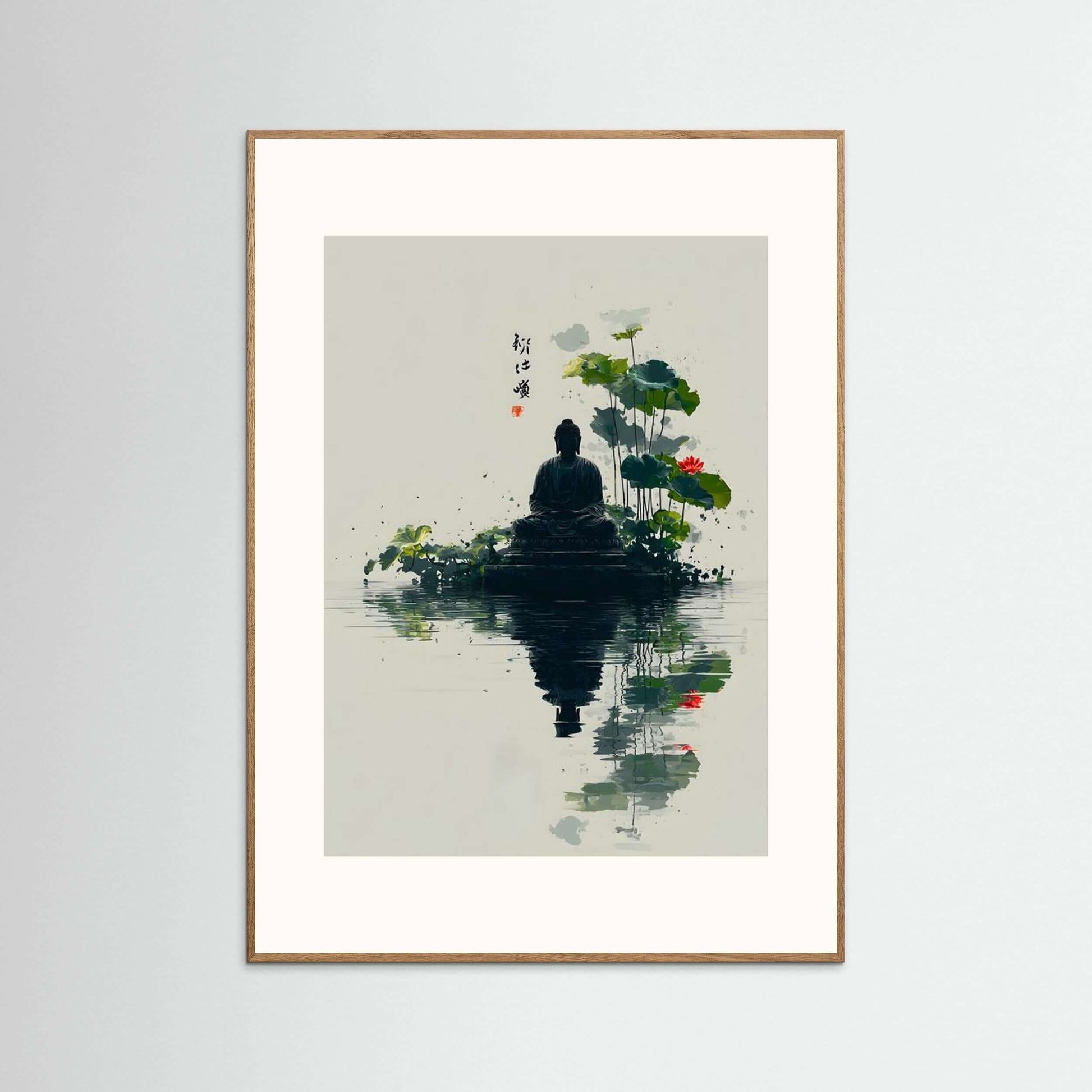  zen buddha lotus meditation art-Stillness Within 
