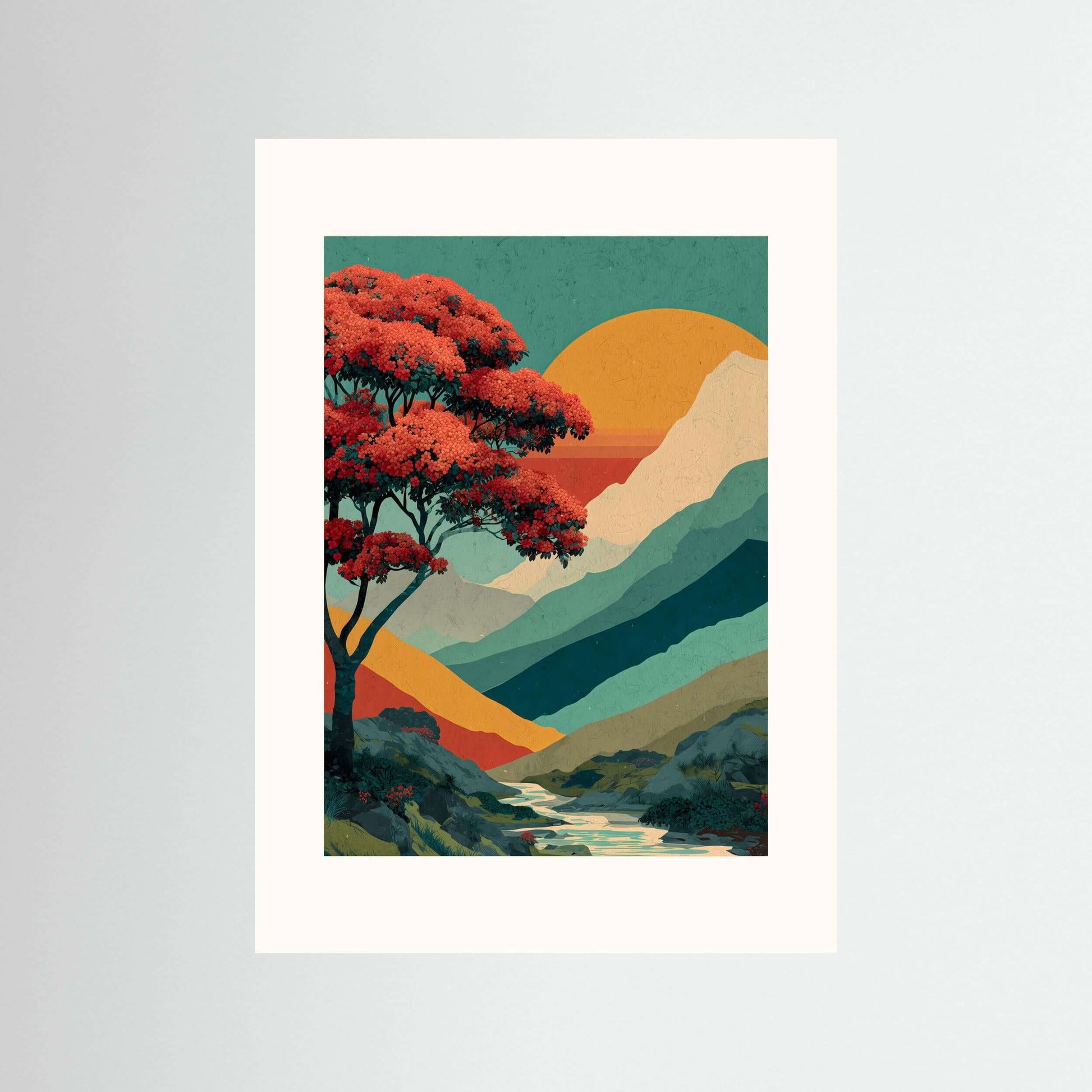 Autumn Canopy Valley – Modern Fine Art Canvas