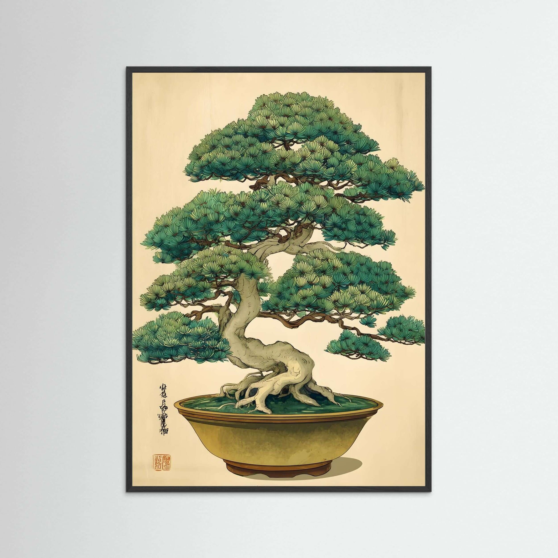  Japanese bonsai tree wall art-Timeless Balance