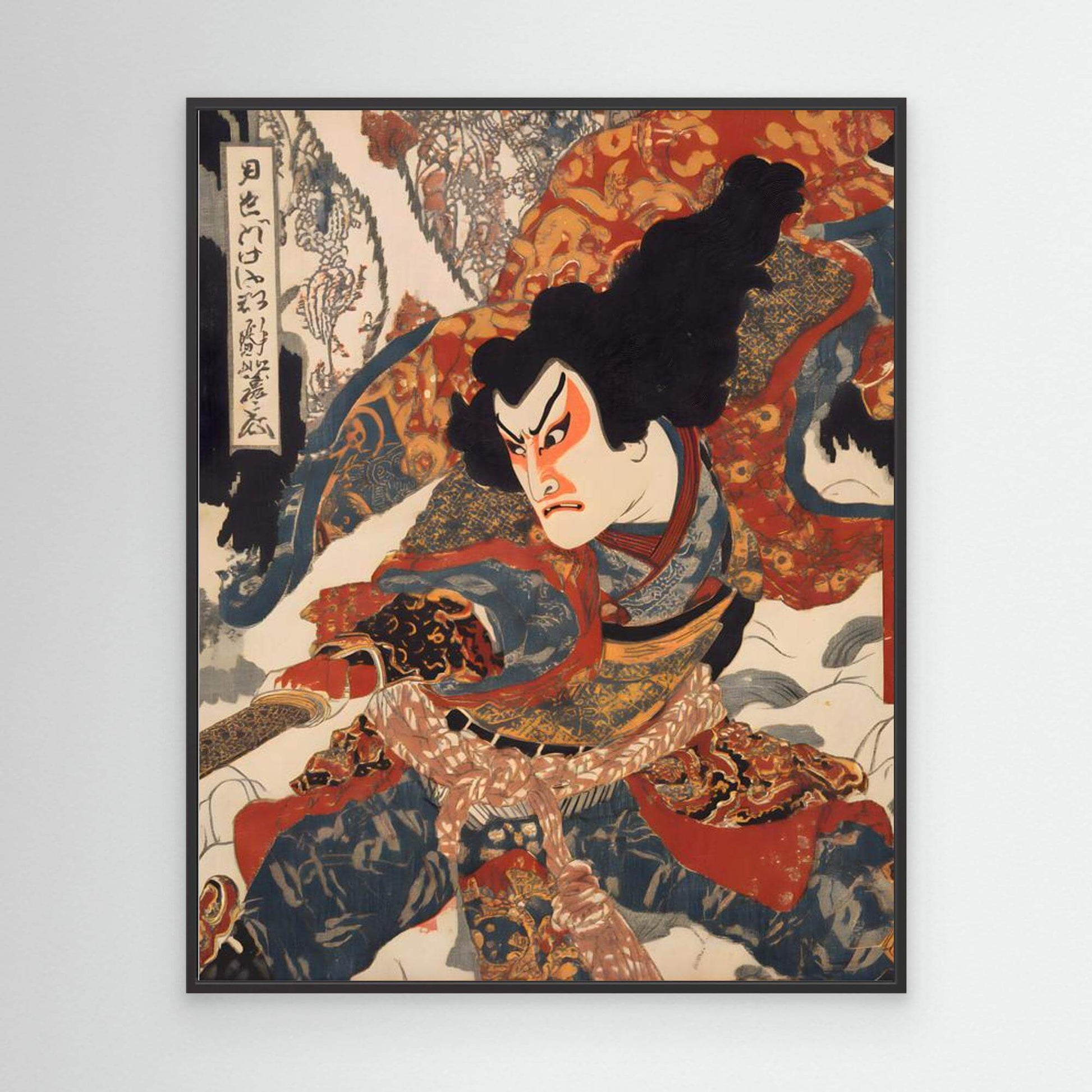Japanese Kabuki Warrior Art | Samurai Ukiyo-e Print