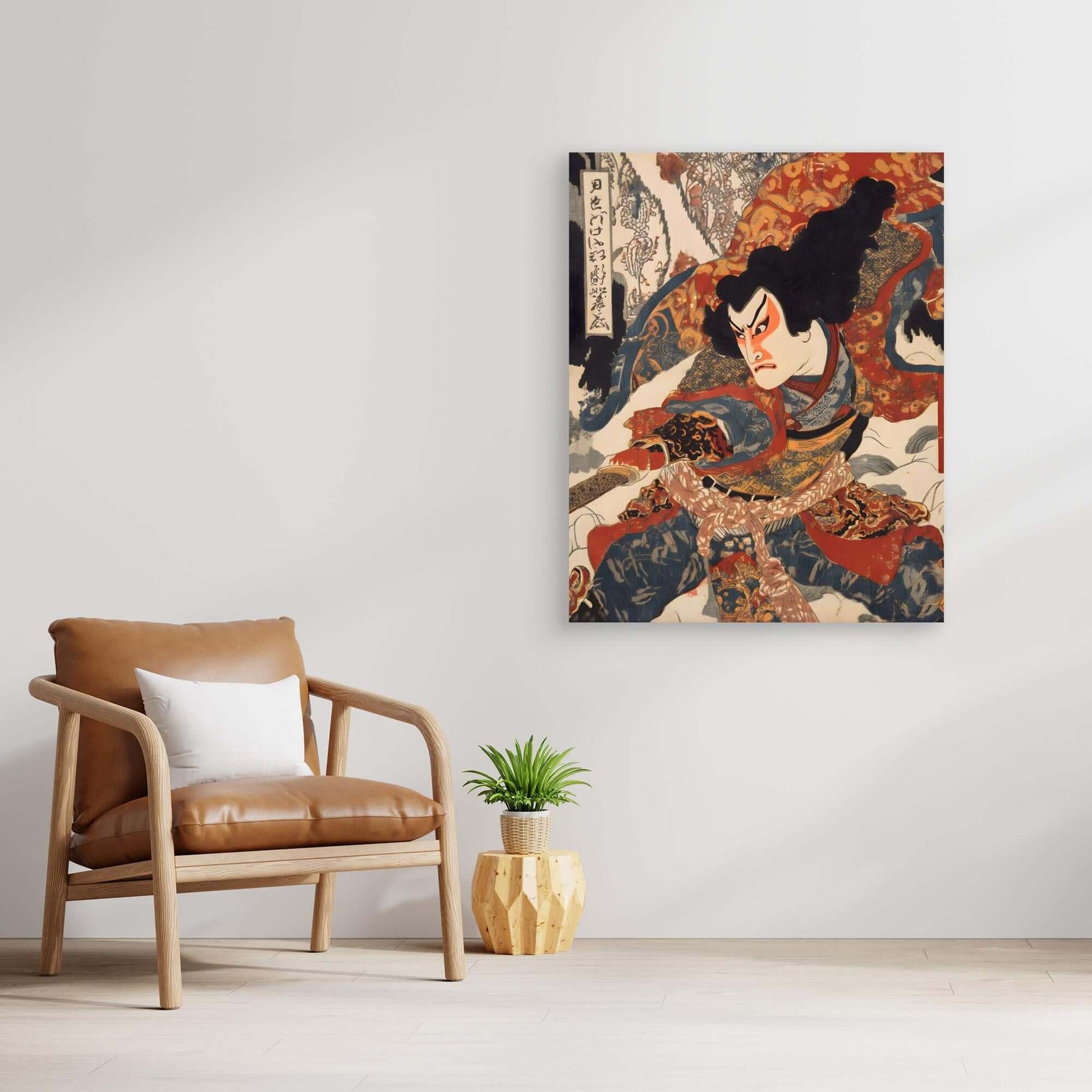 Japanese Kabuki Warrior Art | Samurai Ukiyo-e Print