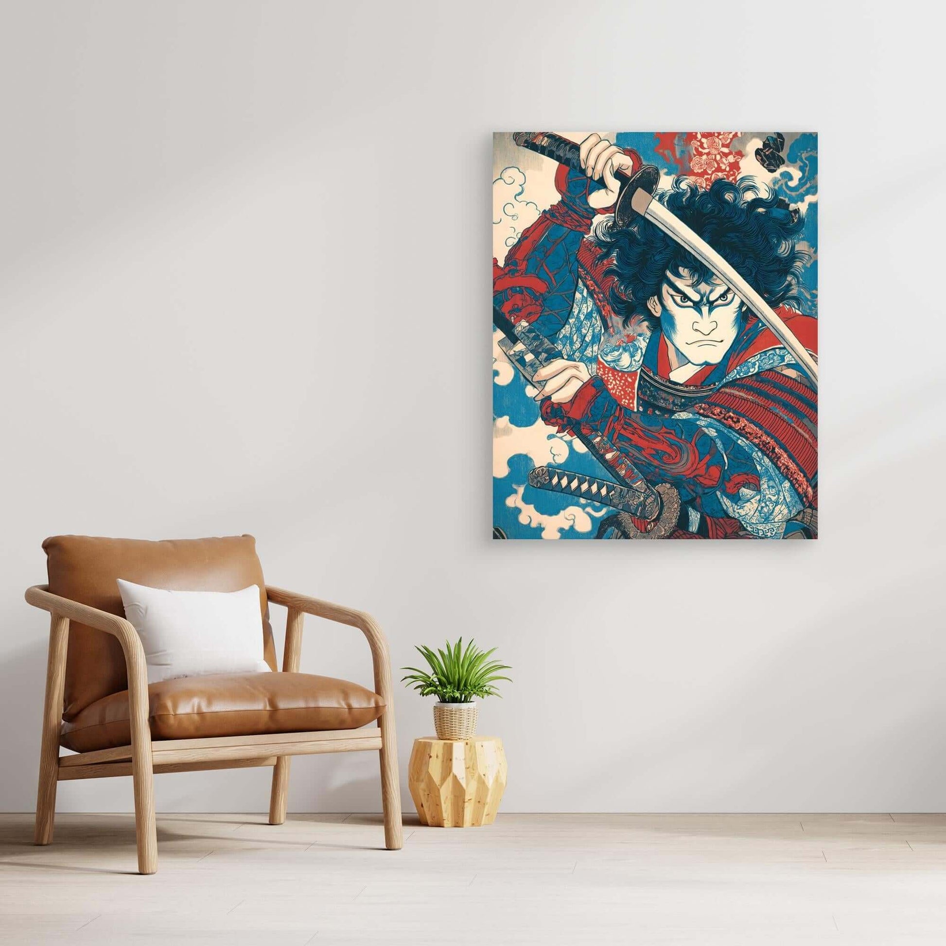 Japanese Oni Warrior Ukiyo-e Art Print Poster