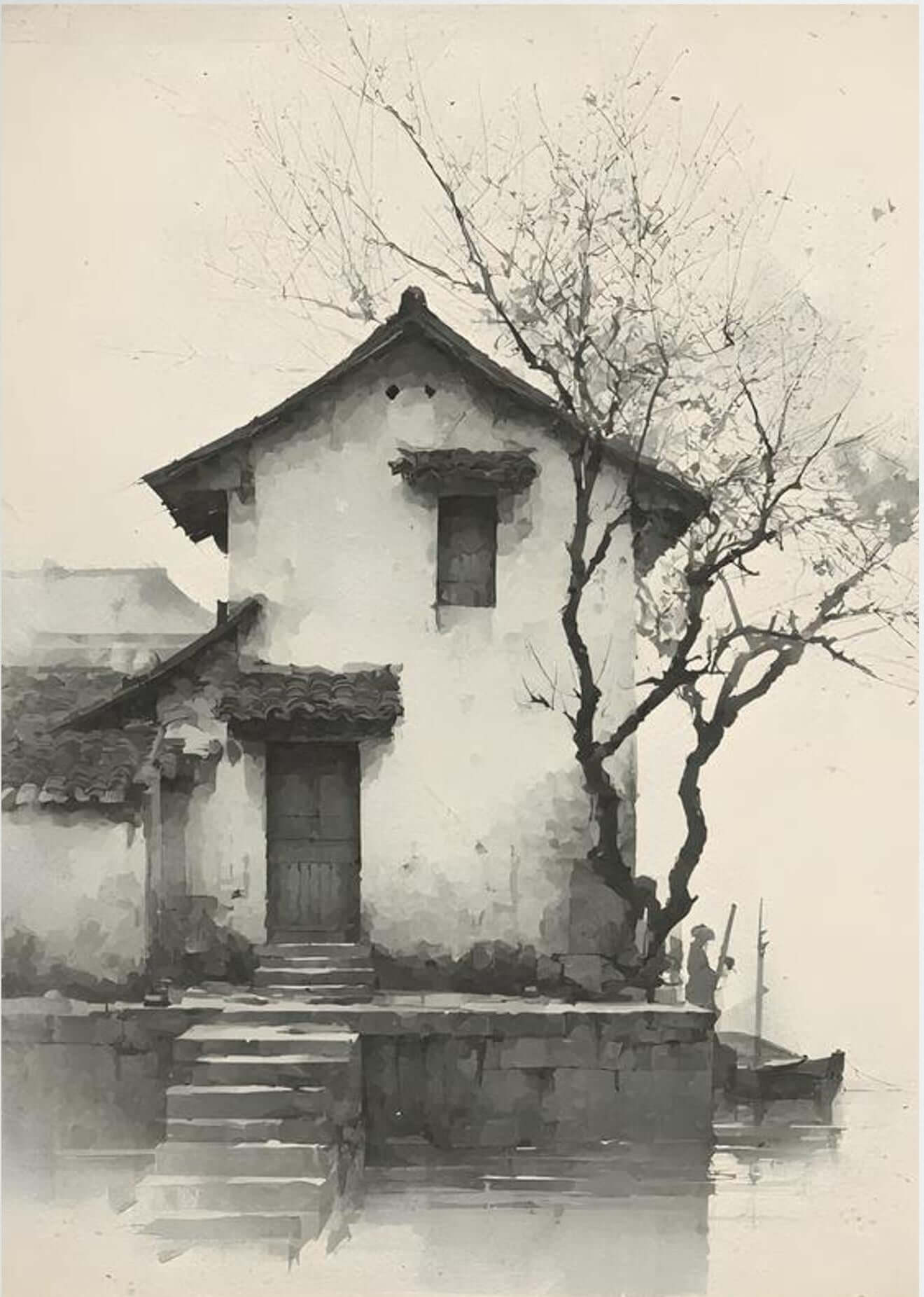minimalist ink house design-Silent Dwelling