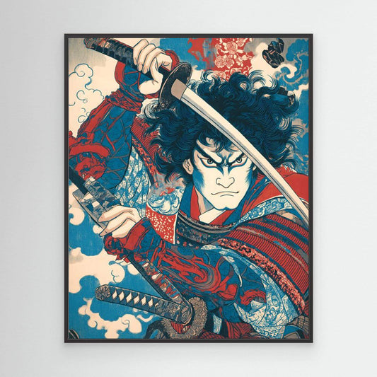 Japanese Oni Warrior Ukiyo-e Art Print Poster