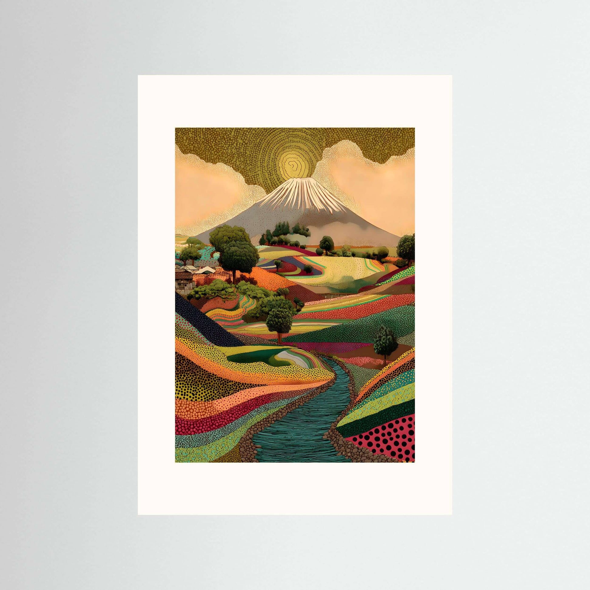 Sacred Valley of Fuji – Minimalist Japanese Landscape Art