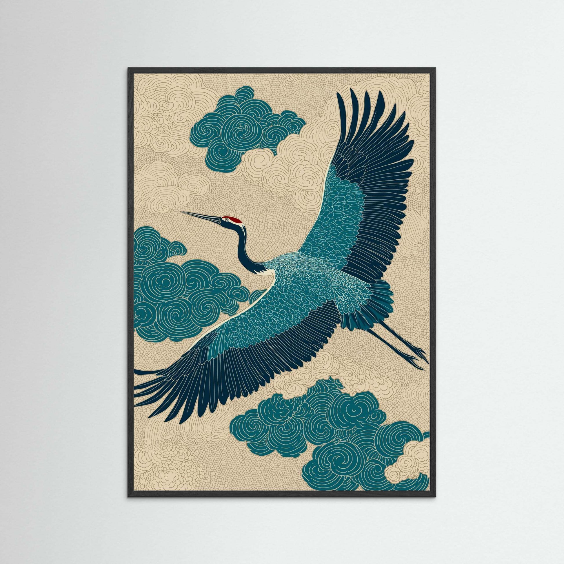 Japanese crane wall art print-Ascending Grace 