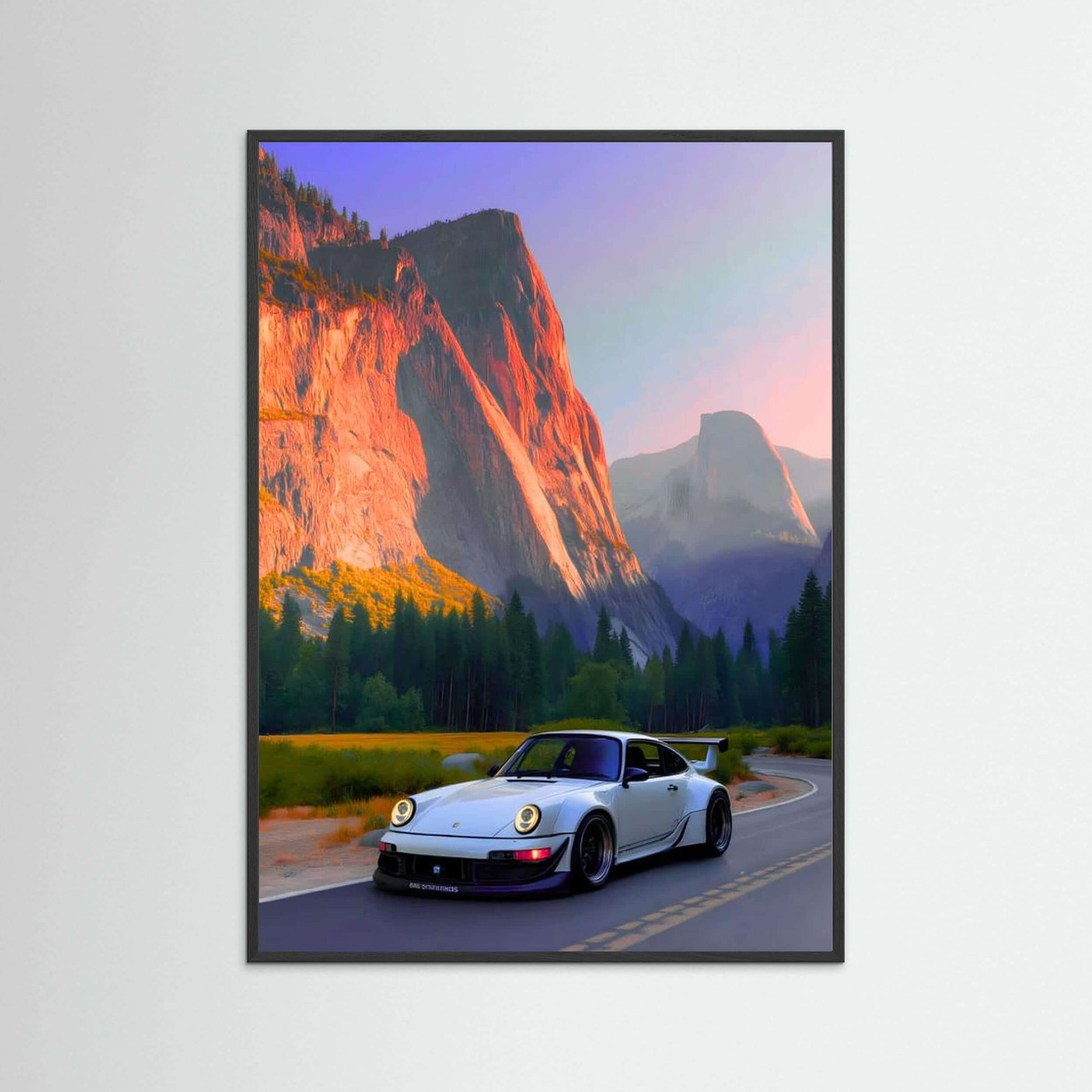 RWB Porsche 911 Yosemite Mountains Art Print