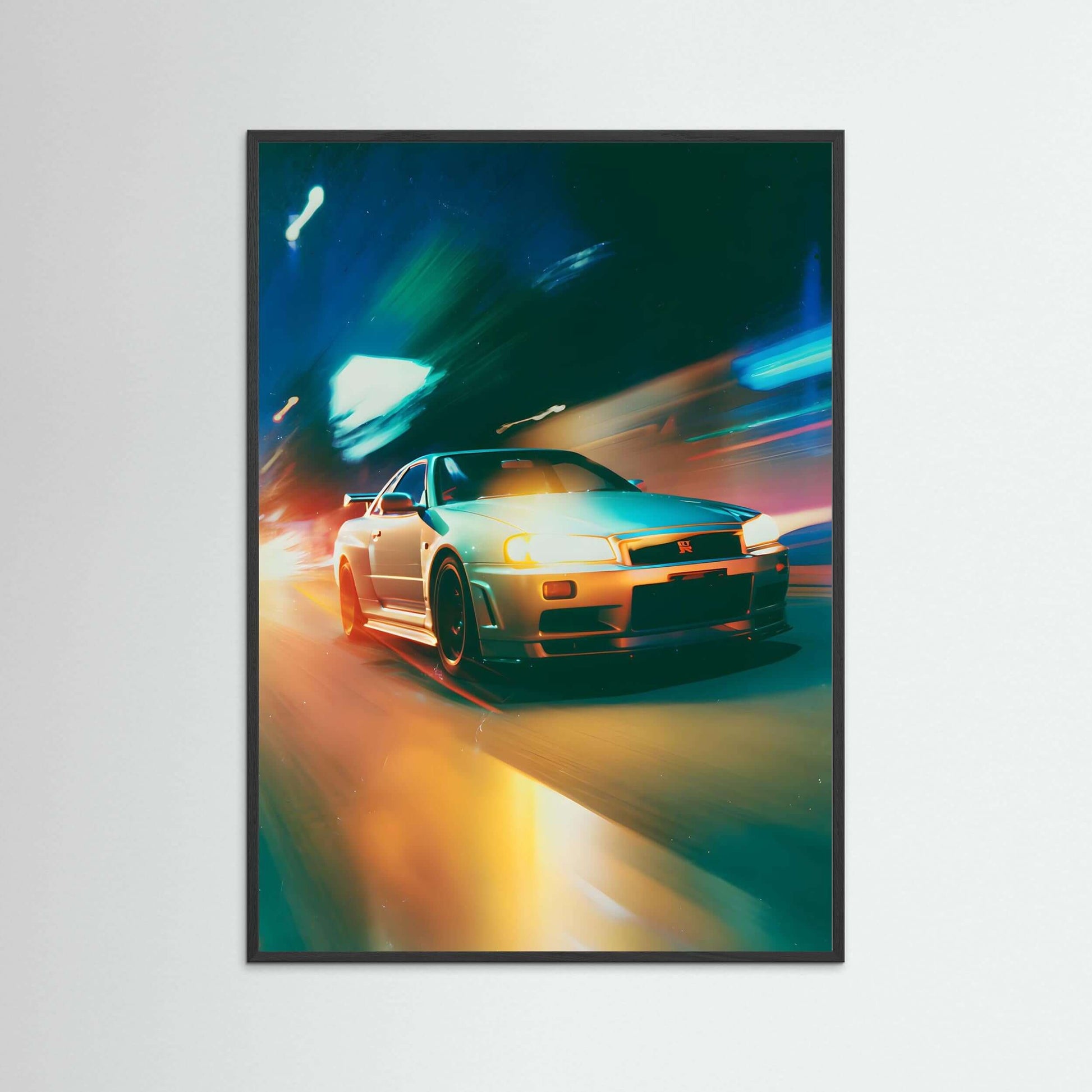 neon cinematic wall art-Neon Velocity Wall Art 