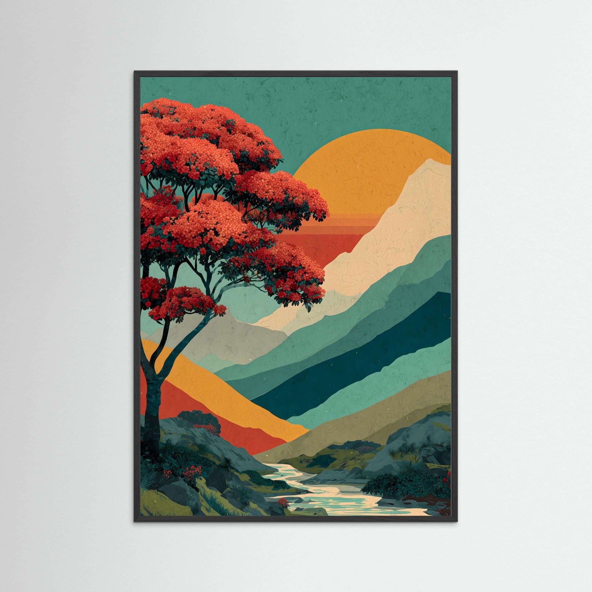 Autumn Canopy Valley – Modern Fine Art Canvas