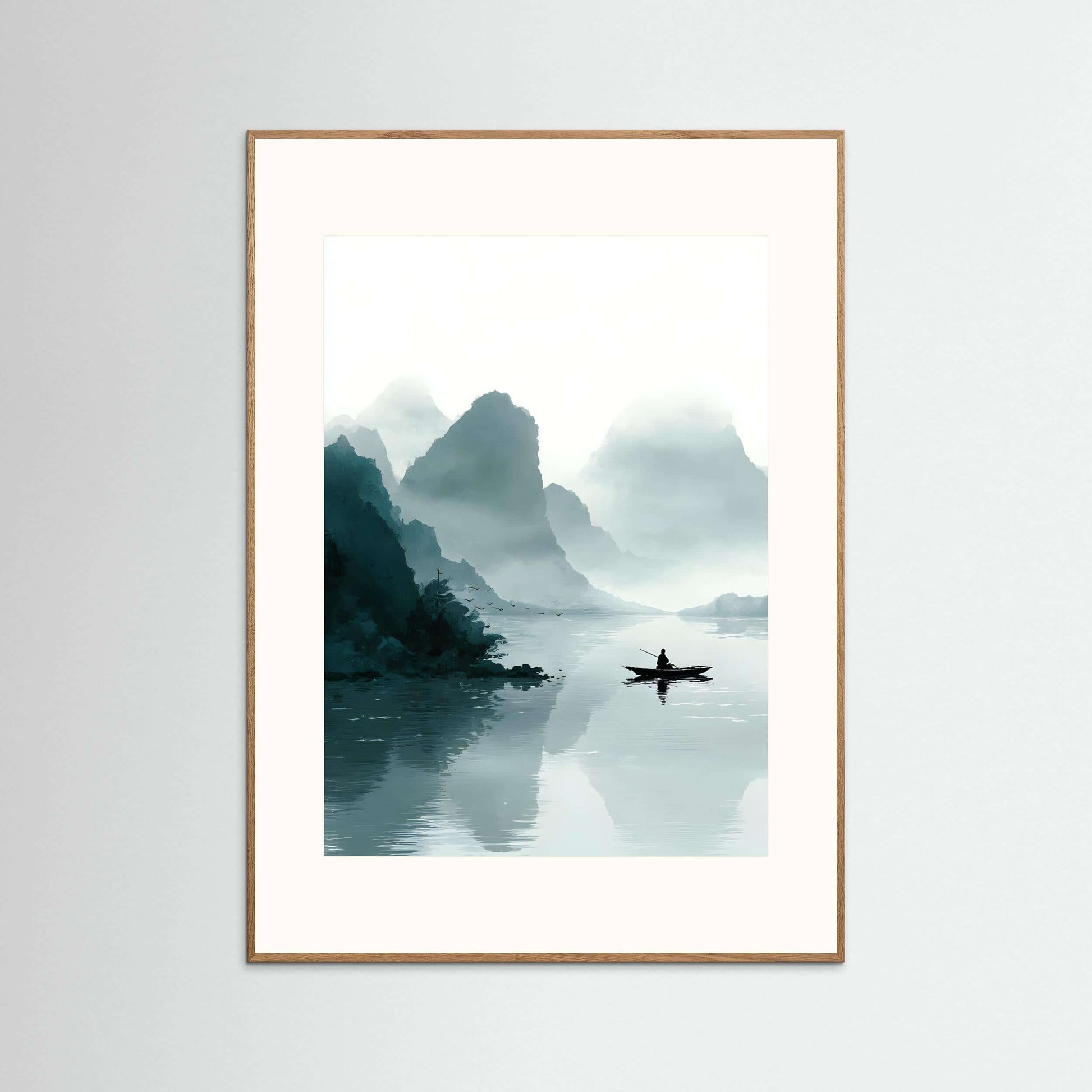 misty Japanese landscape wall art-Still Waters 