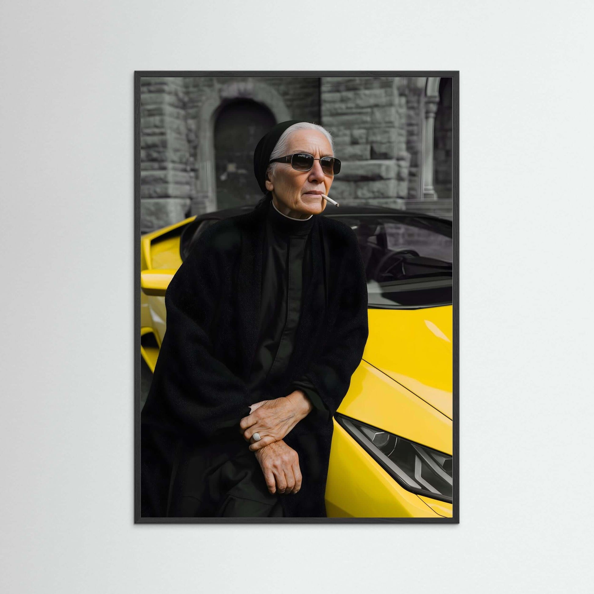 cinematic nun wall art-Rebel Nun Wall Art 