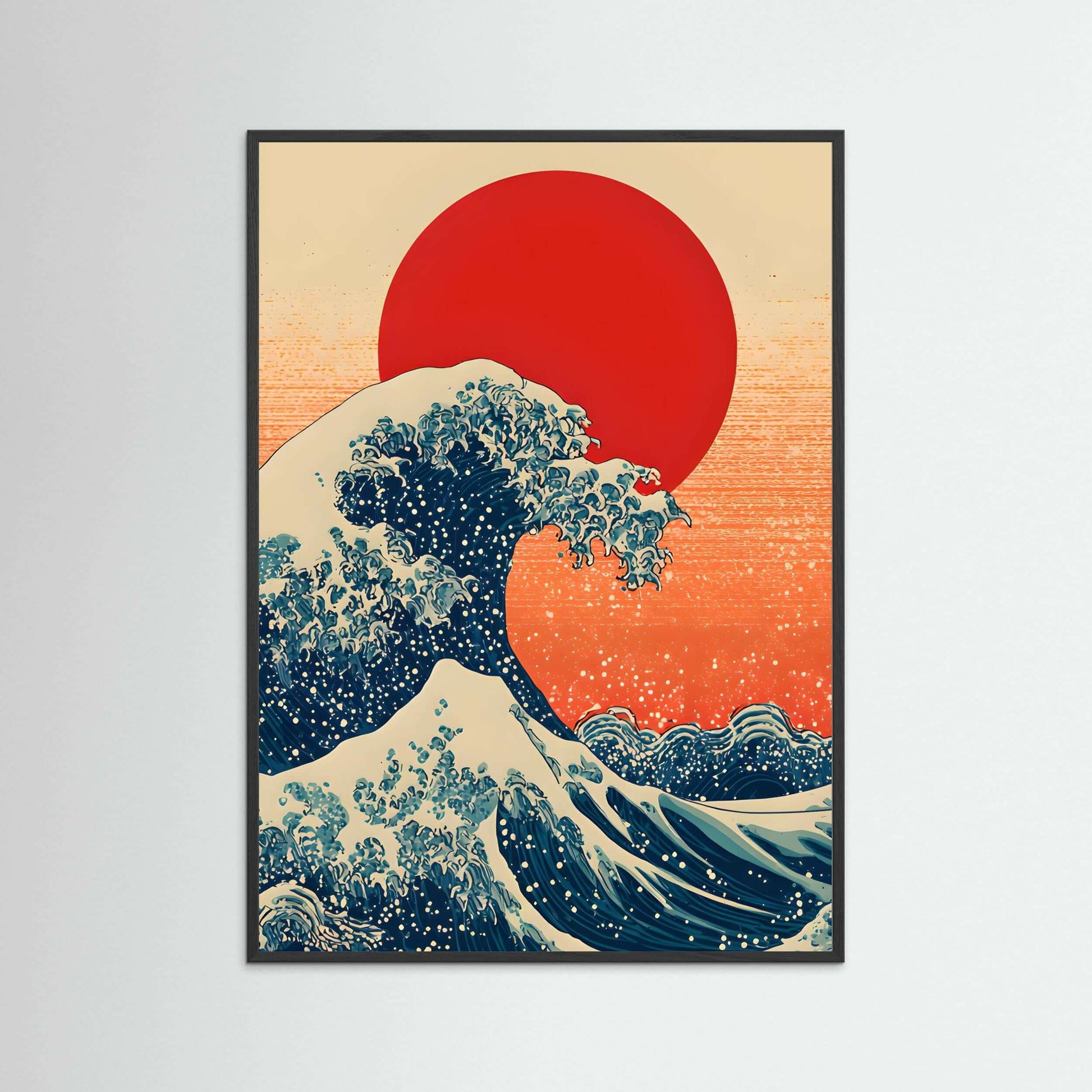 Japanese wave wall art-Ocean Wave Print 