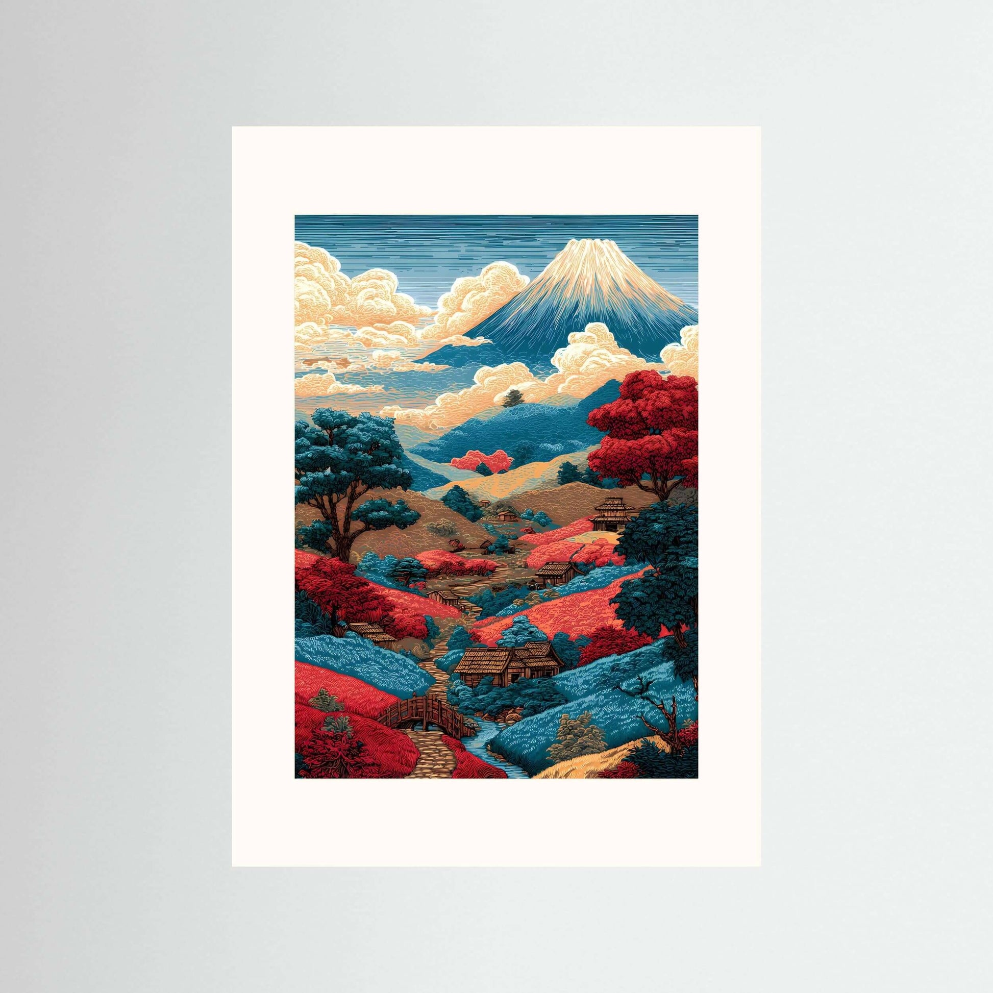 Japanese fine art print Mount Fuji-Autumn Valley of Fuji 