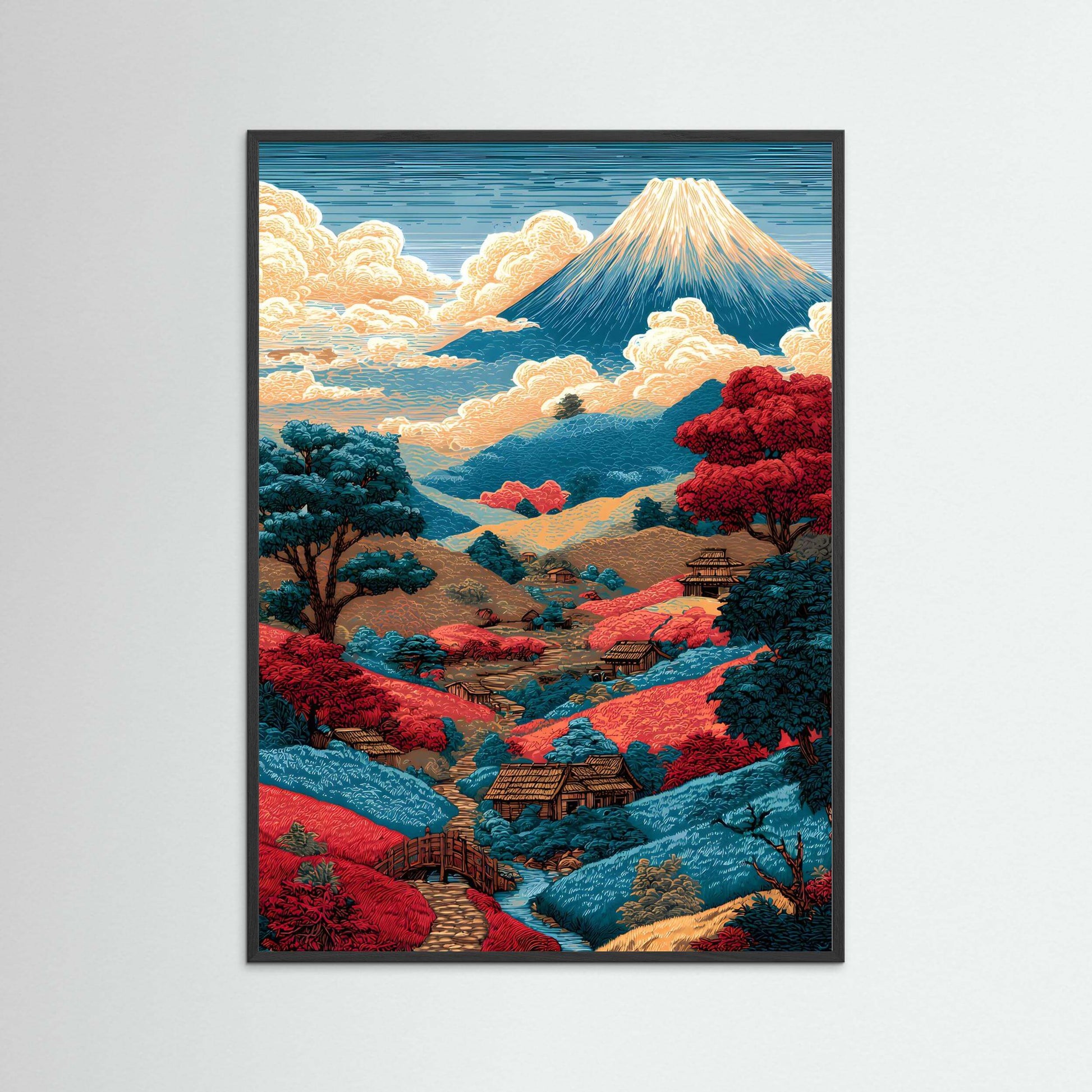Japanese fine art print Mount Fuji-Autumn Valley of Fuji 