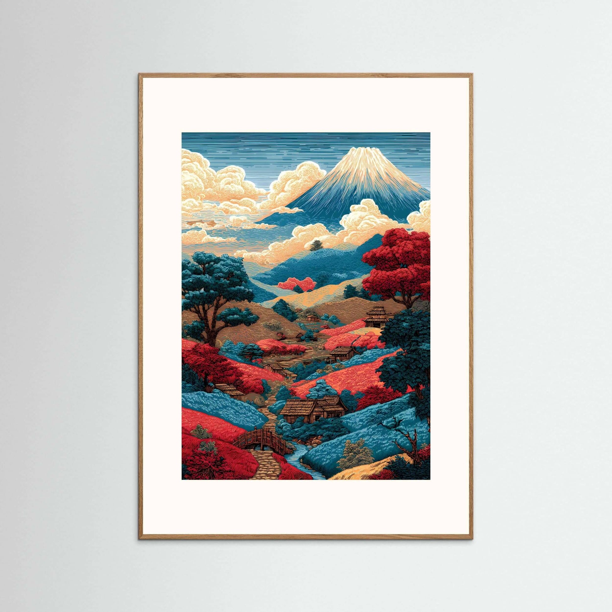 Japanese fine art print Mount Fuji-Autumn Valley of Fuji 
