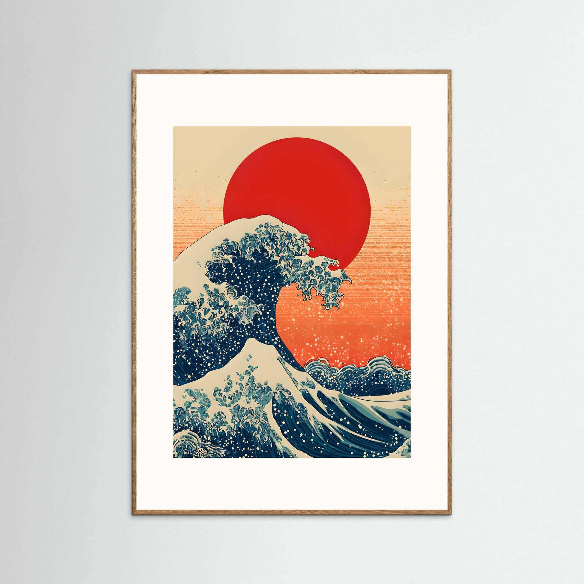 Japanese wave wall art-Ocean Wave Print 
