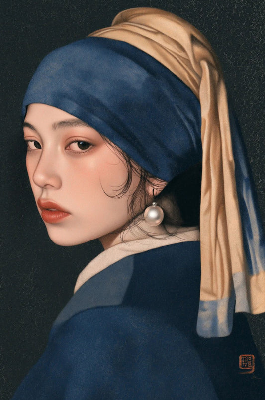 Midnight Pearl – Portrait Wall Art