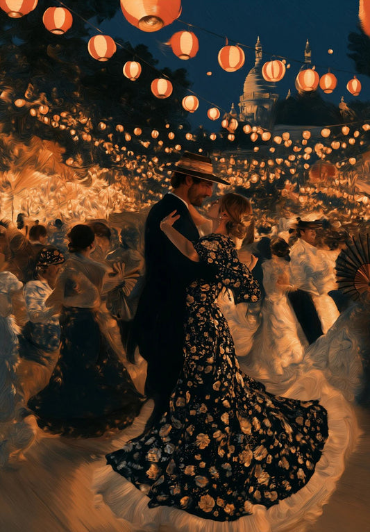 Lantern Festival Wall Art – Romantic Dance Night Print